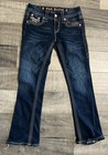 Rock Revival Jeans Womens 25 Blue Betty Boot Thick Stitch Rockabilly Nwot Bling
