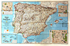    1998-12 December Spain   Portugal Traveler s National Geographic Map - A3