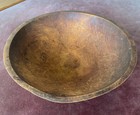 Antique Primitive Old Farmhouse Kitchen Wood Dough Bowl 12    X 13 5   