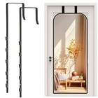 Over-the-door Mirror Hanger  Adjustable Door Mirrors Hanger Set With Black
