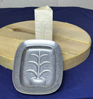 Nwt Vtg Wilton Armetale Pewter Footed Meat Tray Small 7  Platter Tree   Well
