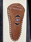 Vintage Souvenir From Lankershim Hotel Native  Beaded Moccasin With Magnifyer
