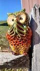 Vintage Mid Century Ceramic Owl Lamp Night Light
