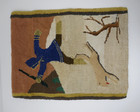 Grenfell Labrador 1930s Folk Art Hunter And Dog Pictorial Hooked Mat Small Rug