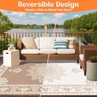  Outdoor Rug 5x8 Ft  Waterproof Plastic Straw Patio Rug  Reversible Backyard 