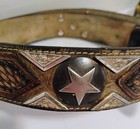 2 Vintage Hand Tooled Leather Western Cowboy Belts Stars Size 36