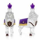 Lion Bottle Decanter Handmade Creative Bottle Purple Crown Stopper Decor