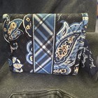 Vera Bradley Women s Tri Fold Wallet Blue Paisley Folding Zip Id Window