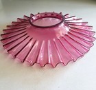 Antique Cranberry Glass Pleated Petticoat Shade