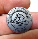 Badlands National Park Monument South Dakota Collectors 1 Inch Metal Token Bison