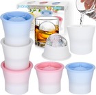 Ice Monster Ice Ball Mold Round Maker Whiskey Cube Mold Stackable 4pk Silicone