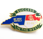 Optimist Club Lapel Pin Nc West District 1997   98 Success In The West Gold Tone