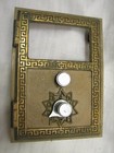 4 Antique Usps Greek Key Mail Post Office Box Door Us Brass Glass Window Bank