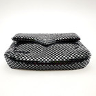 Pacific Express Black Metal Mesh Evening Bag Purse Handbag Clutch Strap 7x5   