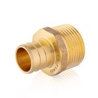 50 Pcs Efield 3 4  Pex X 3 4  Male Npt Threaded Adapter Brass Crimp Fitting