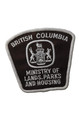 British Columbia  Ministry Of Lands Parks Housing Officer Vintage Patch Shoulder