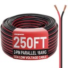 Electrical Wire 2 Conductor Low Voltage Cca Hook Up Cable Flexible Pvc New
