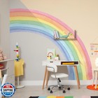 55 x63  Large Rainbow Wall Stickers  Mural Watercolor Half Rainbow Wall Decal