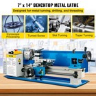 Mini Metal Milling Lathe 7x14 In Infinitely Variable Speed Nylon Gear 550w