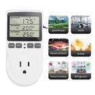 Digital Thermostat Outlet Plug Temperature Controller Heating Cooling With Probe