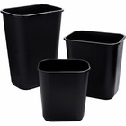 Rubbermaid Commercial Fg295600bla Rectangular Wastebasket  7 Gal  Lldpe  Open