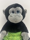Melissa   Doug Monkey 10  Baby Gorilla Chimp Black Plush Removable Green Diaper