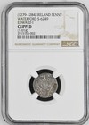 1279-1284  Ireland Waterford S-6249 Edward I Penny Ngc Clipped Ll96