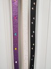3 Pack  Cat   Jack Girls Belts Hearts glitter  size Xl  Purple silver black - 9c