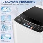 17 8lbs Full-automatic Portable Washing Machine Compact Washer For Home rv dorm   
