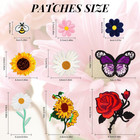 72 Pcs Embroidered Iron On Patches For Clothing  Butterfly Flower Iron On Patche
