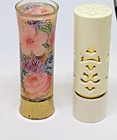 Vintage Lot Of Avon Loose Powder Box And 2 Lipsticks   Floral   Fashion Lace