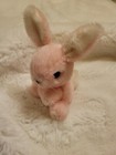 Vintage 1978 R  Dakin Pink   White Bunny Rabbit Plush Stuffed Animal 