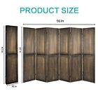 6 Panel Wood Room Dividers 67   H Pegboard Display Folding Privacy Screens Brown