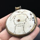 Rare Ancient Indo Greek Roman Brass Pendant With Carvings