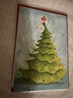 New Papyrus Bella Pilar Christmas  Pretty Greeting Card Red Stones Tree Dress