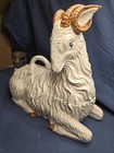 Rare Vintage Ceramic Goat Ram Container