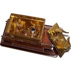 The Ark Of The Covenant Gold Plated With Ark Contents Replica   Aaron Rod 