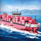 1446pcs Pink Container Ship Blocks     Freighter Building Toy Set     