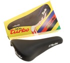 Selle Italia Turbo Leather Saddle Black Original 90s Steel Rails New In Box Nos