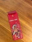Vintage 1950s Red Vinyl Pencil Case     Native American Graphic