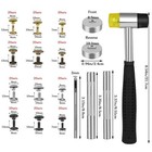 240 Sets Rivets For Leather 3 Sizes Double Cap Rivets Tubular 4 Colors Leathe   