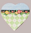 Mary Engelbreit Heart Shaped Gift Boxes Set Of 3 Punch Studio Valentine Floral