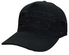 Official Trump   dark Maga -never Surrender- Hat - Black On Black   made In Usa 