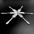 6 Vintage French Heavy Silverplate Ercuis Absinthe Spoons