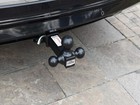 Toptow Trailer Hitch Tri Ball Mount  With 1-7 8   2  And 2-5 16  Chrome Tow Ball