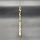 Vintage Lucite Candle Clear Gold Silver Fleck Mid Century Modern Decorative