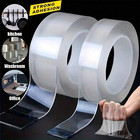 1 Roll Double Sided Transparent Tape Heavy Duty Reusable Multi-purpose Tape