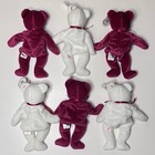 Lot Of 6 Beanie Babies 3 Valentino 3 Valentina Ty Bears Collectible Plush