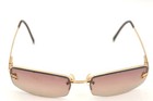 Authentic Chanel Sunglasses Cc Logos Coco Mark Titanium Brown Gold Ac646