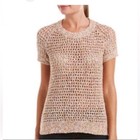 Cabi Crochet Chunky Open Knit Sorbet Confetti Short Sleeve Sweater Top Style 196